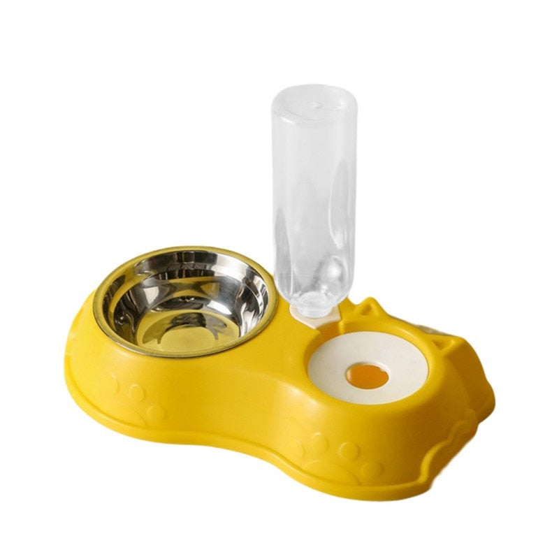 Alimentador de boca oblíquo de grande capacidade para animais de estimação,  tigela de comida, alimentador para cães e gatos, desenhos animados fofos -  AliExpress