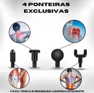 Pistola Massageadora Portátil - Alta Frequência Profissional