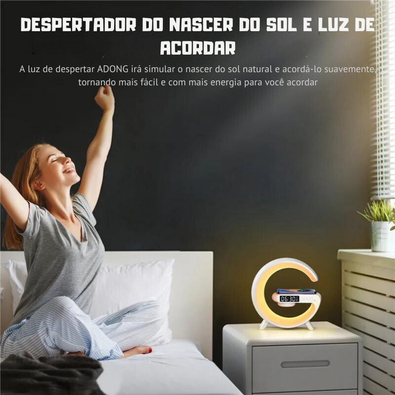 Caixa de Som G-Speaker Bluetooth multifuncional com luz noturna